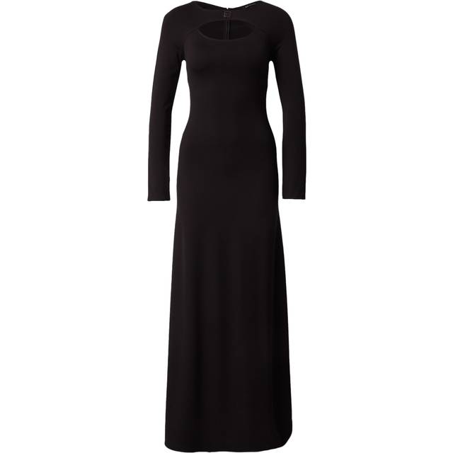 Slim Ribbed Buttoned Maxi Dress