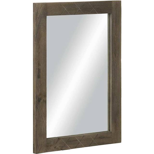 vidaXL Bathroom Mirror Grey 50x3x70 cm Solid Wood Mango
