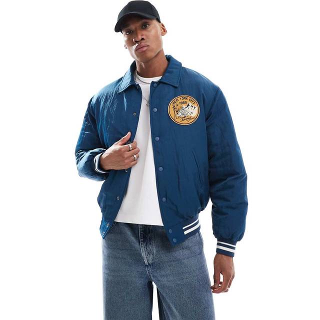 Logo Patch Bomber Jacket