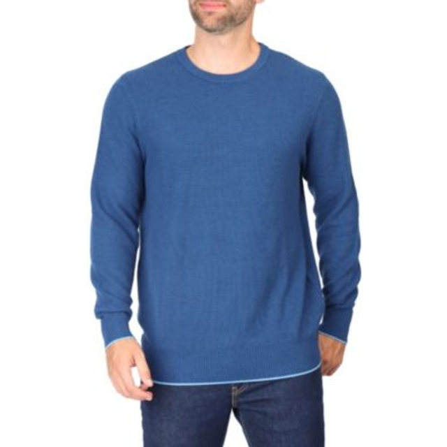 TailorByrd Textured Waffle Crewneck Sweater