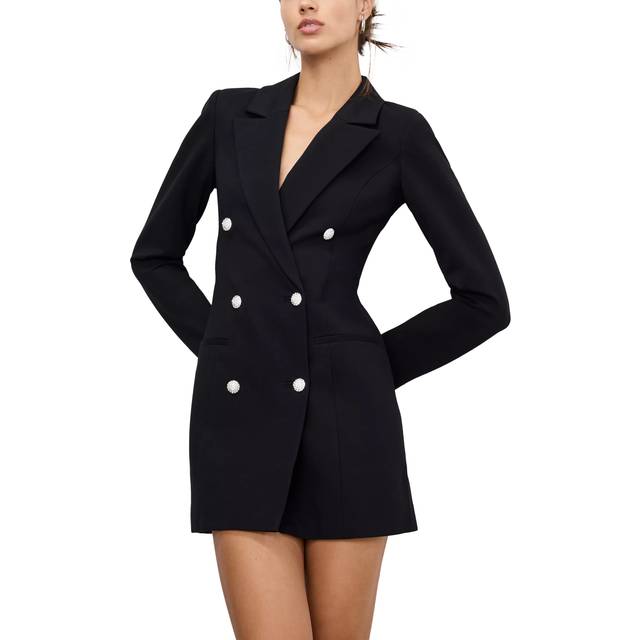 Good American Ponte Embellished Dress, Black