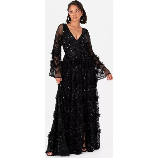 Maya Deluxe Embellished Frill Maxi Dress