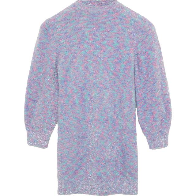 Flauschiges Strickkleid aus Effekt-Garn mit Glitzer