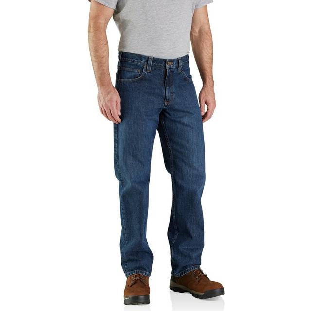 Carhartt Men's Big & Tall Relaxed Straight Jean  Bay  48 x 32