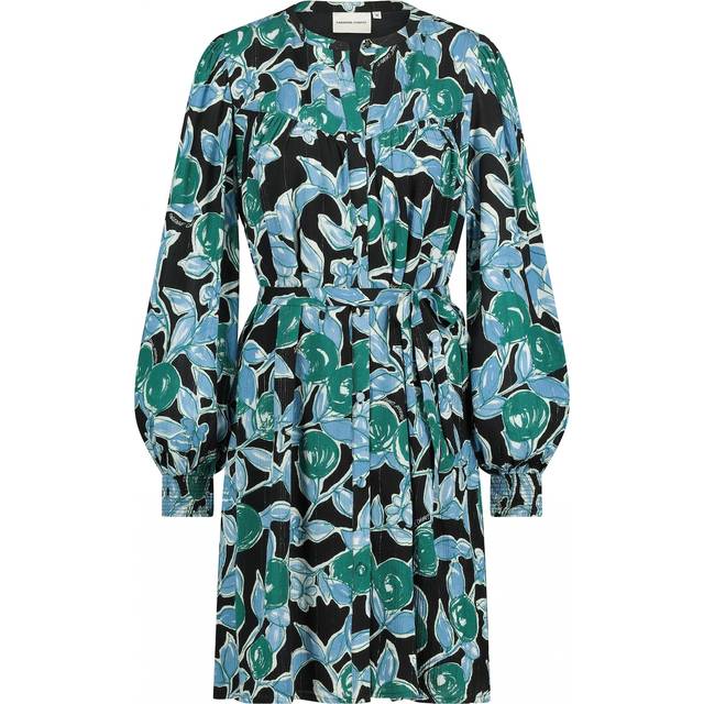 Fabienne Chapot, Klänning, Dam, XL, Klänning med korta ballongärmar - green (XL)
