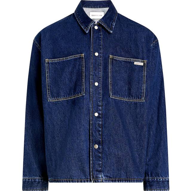 Relaxed Denim Shirt Jacket - Denim - XXL