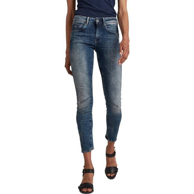G-Star Arc 3D smala jeans för kvinnor, Blå (medelålders blå), 30W x 30L
