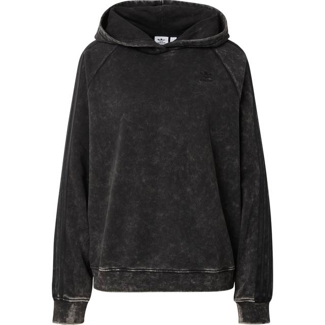 Washed-Out Boyfriend-Fit Hoodie - Black - L