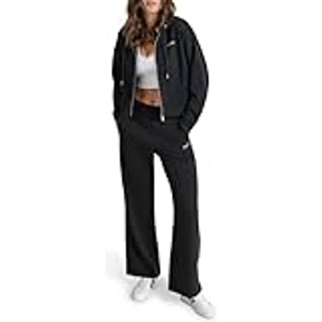 DKNY Women's Mini Studded Logo Full Zip Hoodie - Black - Size: 6