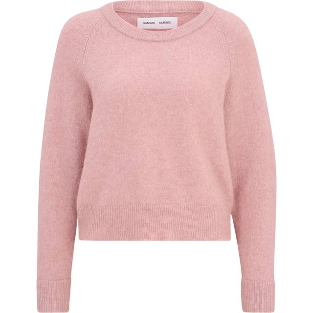 Pull uni en laine - Rose - L