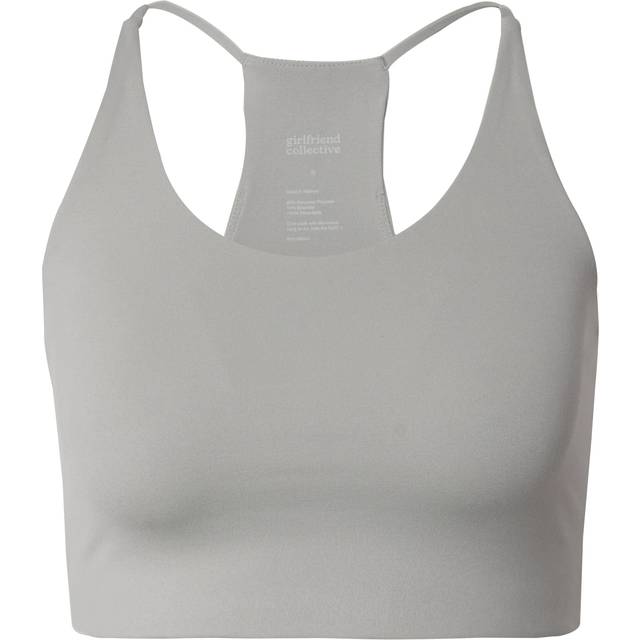 Girlfriend Collective Women's Training Float Cleo Halter Bra - Grey, Green, Size Xs, Women - XS