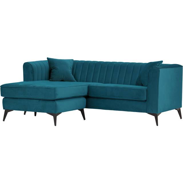 Adryen Upholstered Corner Sectional - Light Blue (74cm H X 201cm W X 86cm D)