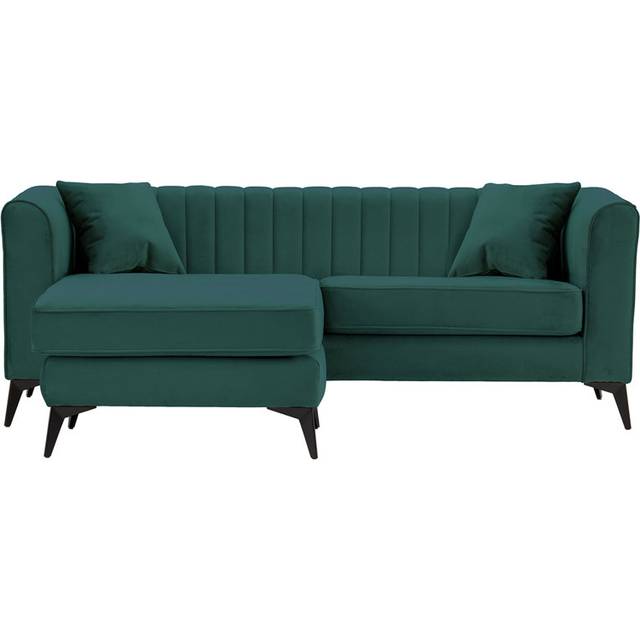 Adryen Upholstered Corner Sectional - Green (74cm H X 201cm W X 86cm D)