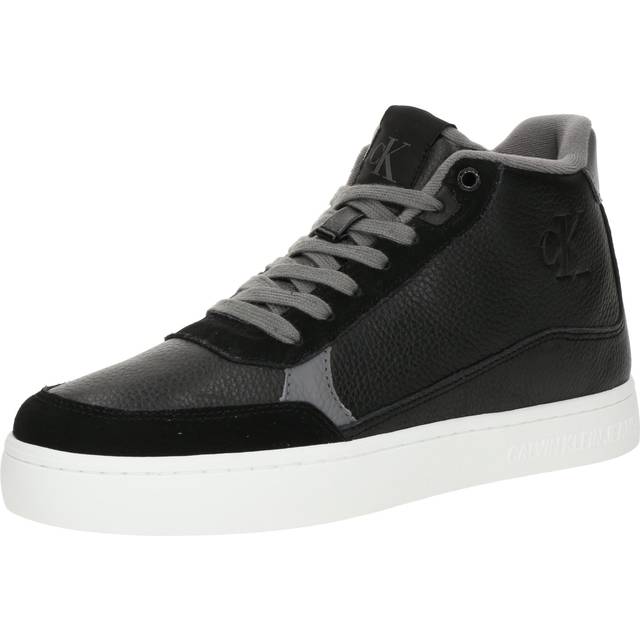 Leather High-Top Trainers - Black - EU 45