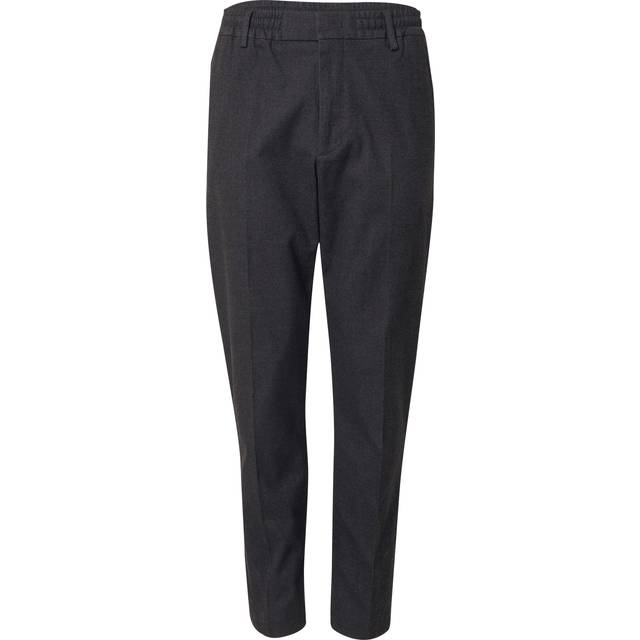 NN07 Billie Brushed Drawstring Trousers Black Melange