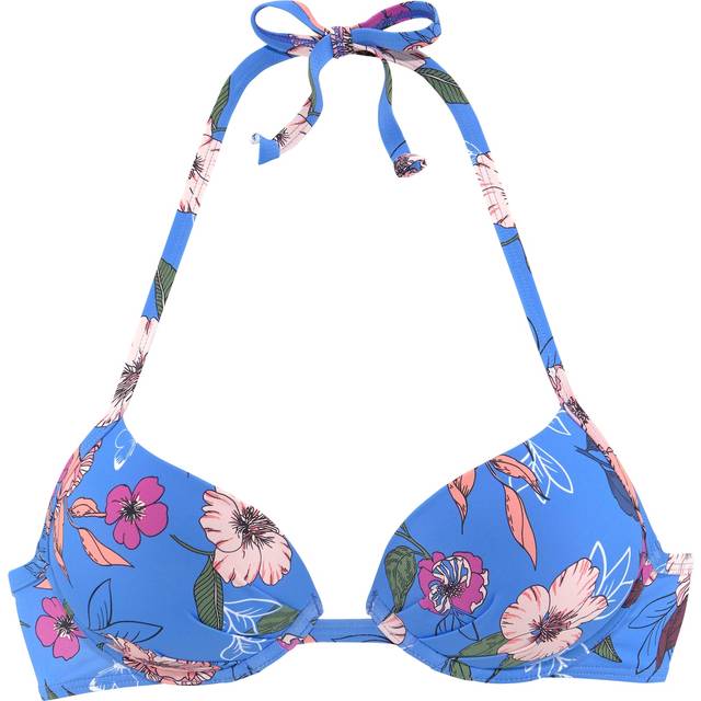 s.Oliver 'Maya' Push-Up Bikini Top - Blue Print