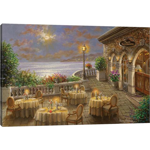 A Romantic Dining Invitation - Wrapped Canvas (101.6cm H x 152.4cm W x 3.81cm D)