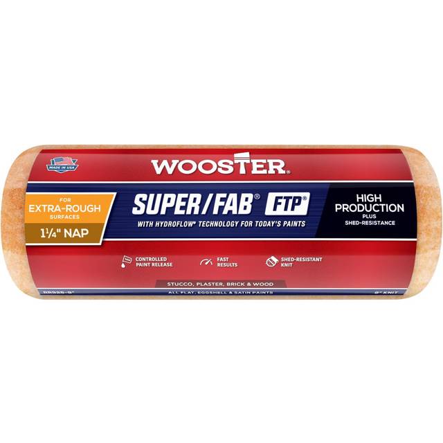 Paint roller cover, super fab, shed resistant, 9-in. x 1.25-in. -rr926-9
