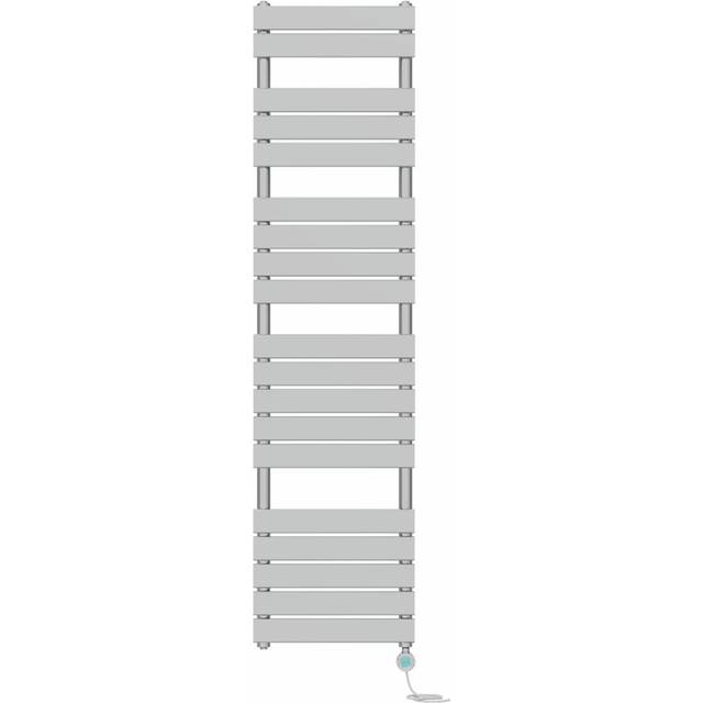 Prefilled Electric Flat Panel Heated Towel Rail - Chrome (180cm H x 45cm W x 6.2cm D)