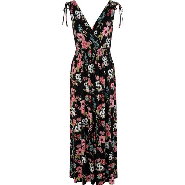 Aniston Sustainable Sleeveless Floral Print Maxi Dress - Black Floral