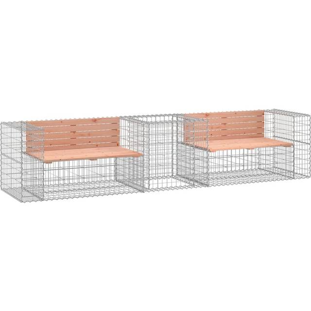 Teak Galvanized Steel Storage Bench - Brown;Silver (65.5cm H X 314cm W X 71cm D)