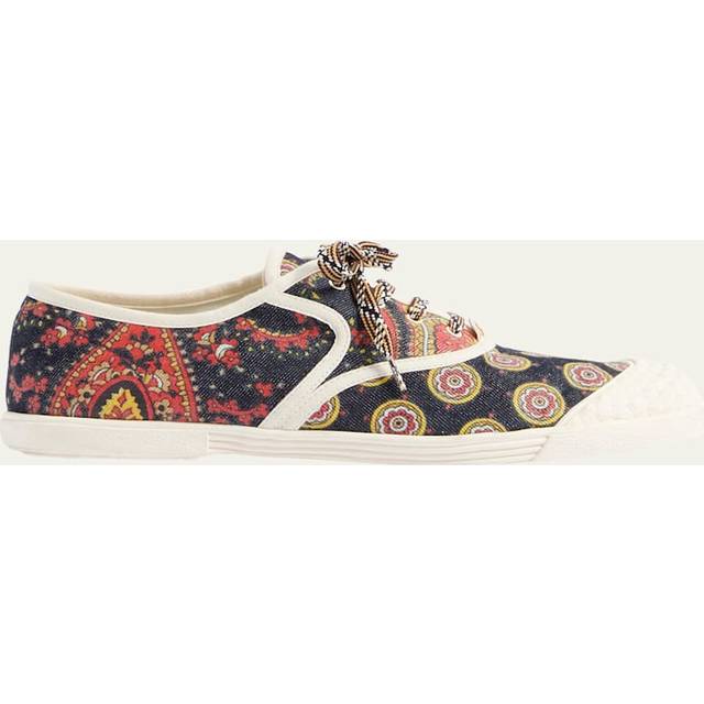 Valentino Garavani Bay By Bay Trainers In Voyage Imaginaire Denim Fabric Man MULTICOLOUR 44