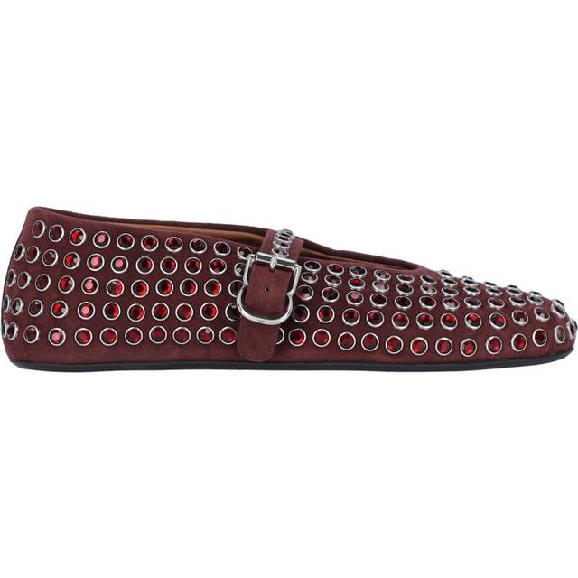 Alaïa Ballet Flats With Rhinestones - Red - 39 IT