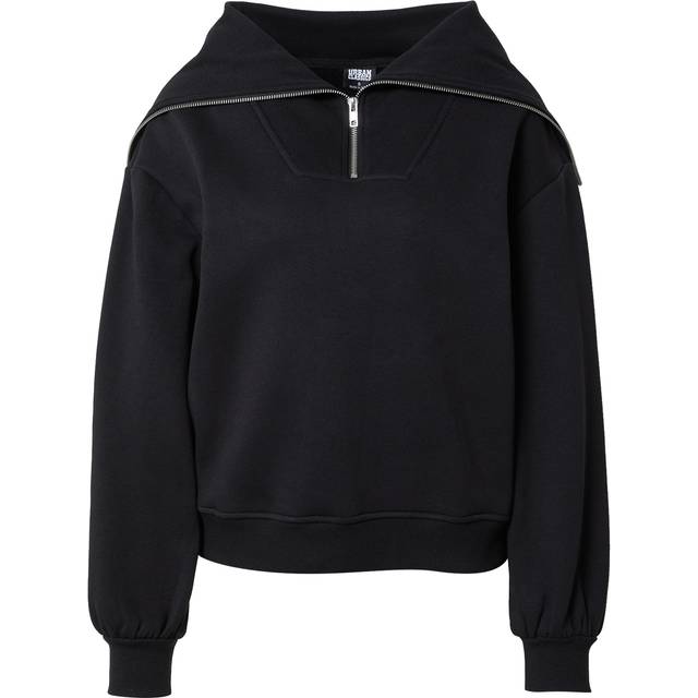 UC Ladies UC Oversized High Neck Troyer Crew Black / L Långärmad tröja