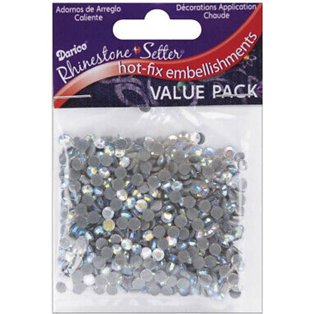 Darice 750-Piece Aurora Borealis Hot Fix Glass Stones  4mm