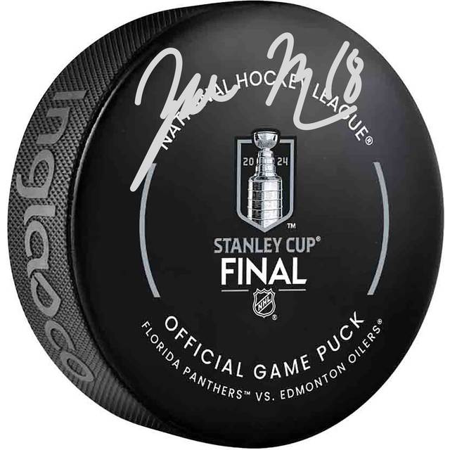 Zach Hyman Edmonton Oilers 2024 Stanley Cup Final Autographed Hockey Puck