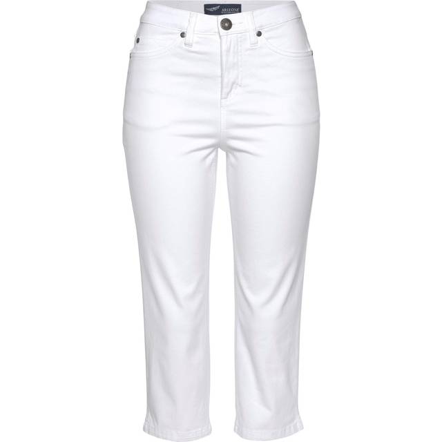 Arizona Comfort Fit Capri Jeans - White