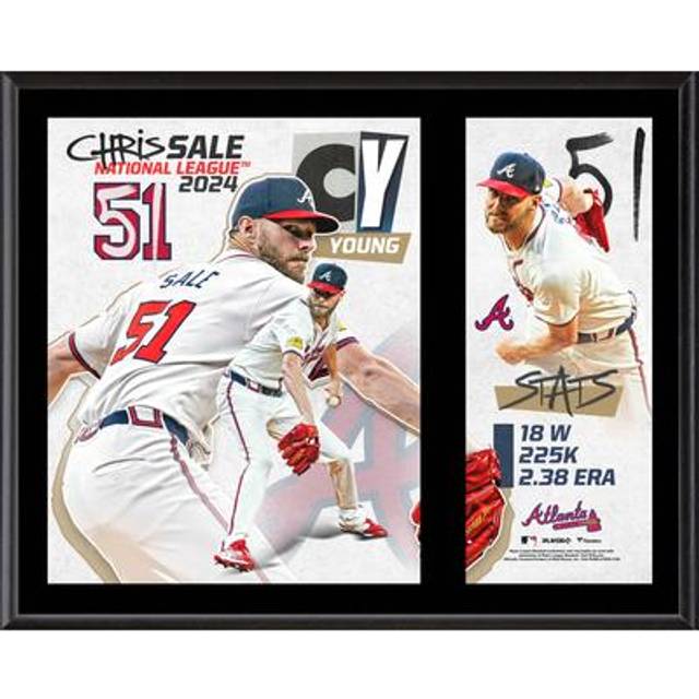 Chris Sale Atlanta Braves 2024 National League Cy Young Award 12" x 15" Sublimated Plaque
