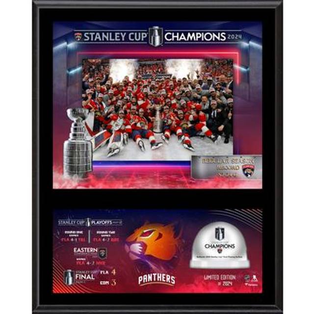 Florida Panthers 2024 Stanley Cup Champions 12'' x 15'' Sublimated Plaque with Game-Used Ice - Limited Edition of 2024