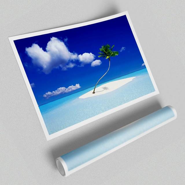 Picture Perfect Ocean Seascape - Graphic Art on Paper (42cm H x 59.4cm W x 1cm D)