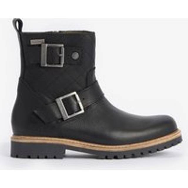 Barbour Women's Bramble Waterproof Leather Biker Boots - UK 3 - Black