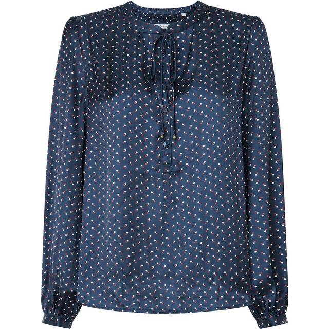 Pepe Jeans för kvinnor. PL304941 Blus Patricia marinblå (S), Casual, Polyester, Lång ärm, Marino - Marinblå (S)
