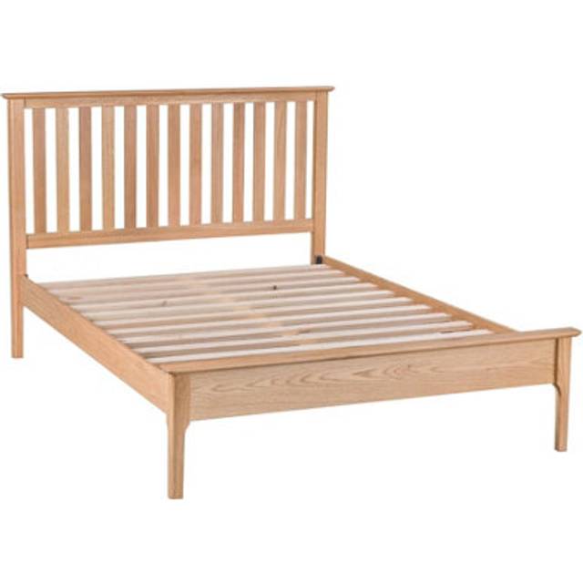 Natland King Size Bed Frame Solid Wood Wooden Slats and Tapered Legs