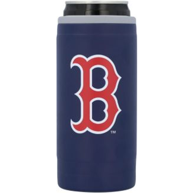 Logo Brands 505-S12PC-34 Boston Red Sox Flipside Powder Coat Slim Can Cooler