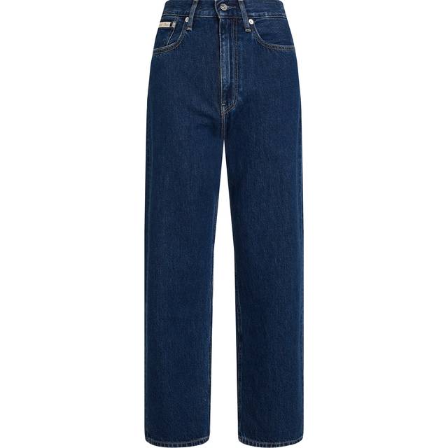Calvin Klein Jeans – Mörkblå jeans med barrelben