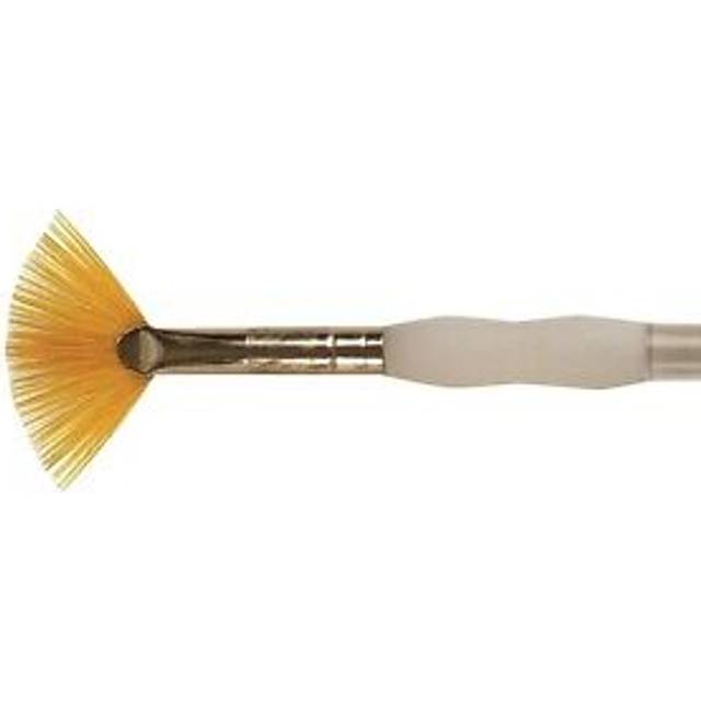 Soft-Grip Golden Taklon Fan Brush-Size 20/0
