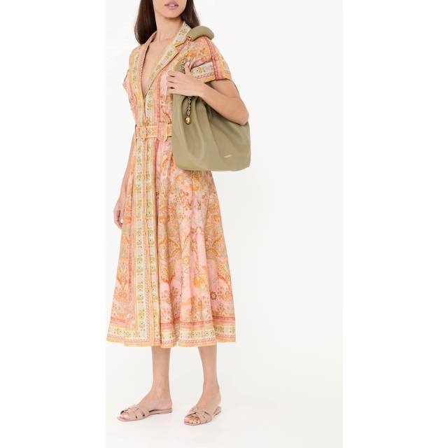 Zimmermann Acacia belted linen shirt dress - pink (UK 8)