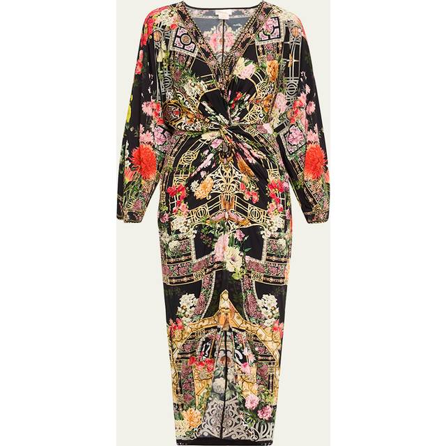 Adorned In Alexandria Long Split Twist-Front Dress - ADORNED IN ALEXANDRIA - Large