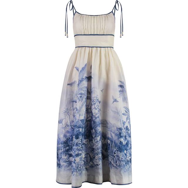 Zimmermann Wylie printed linen midi dress