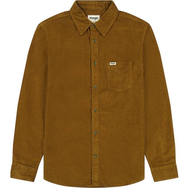 Wrangler One Pocket Corduroy Long Sleeve Shirt Monks Robe