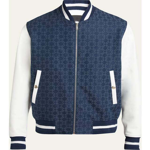 Givenchy, Jacka, Herr, XL, Bomull, Monogram-jacquard Bomberjacka - blue (XL)
