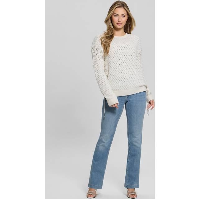 Guess Chain Detail Jumper - White, White, Size L, Women