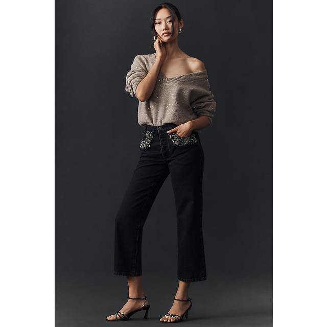 The Beaded Straight Jeans - PORTIA - 28