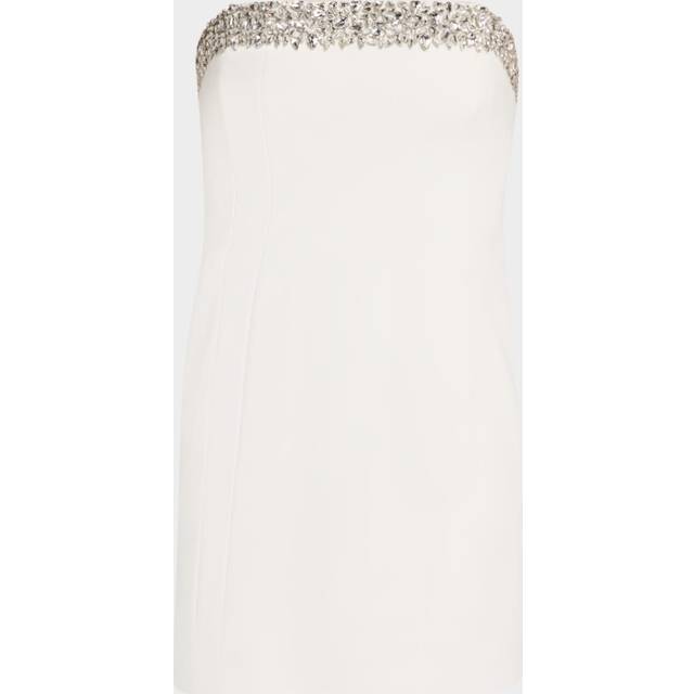 Elsie Strapless Embellished Mini Dress in White - 6 US