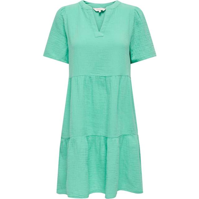 Only V-Neck Tunic Dress - Spearmint