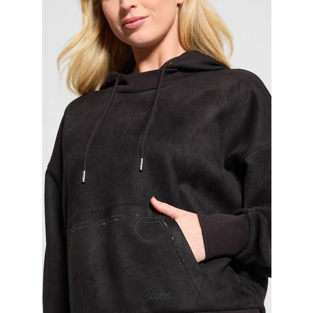 Sweatshirt woman Guess Hooded Scuba - Noir